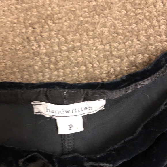 Ghost Black velvet drawstring gypsy pant - Picture 2 of 6